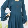 Burka-Abaya - Ocean trapeze Color - NBA-5107 - Image 2