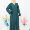 Burka-Abaya - Dark green Color - NBA-5109