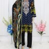 Lawn - Navy-blue\yellow Color - NazonLawn-NB-Y-6103