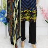 Lawn - Navy-blue\yellow Color - NazonLawn-NB-Y-6103 - Image 3