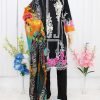 Lawn - Black\pink Color - NazonLawn-bla-pink-6104