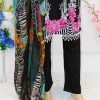 Lawn - Black\pink Color - NazonLawn-bla-pink-6104 - Image 3