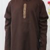 NazonBrand - Kids Panjabi - Black Coffee - NBKP-7015 - Image 2