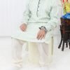 NazonBrand - Panjabi - Light Cream Blue Color - NBLBC-7011 - Image 5