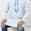 NazonBrand - Panjabi - Light Blue Color - NBNB-7003 - Image 5
