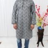 NazonBrand - Panjabi - Silver Color - NBPB-7018
