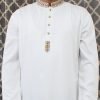 NazonBrand - Panjabi - White Color - NBW-7013 - Image 2