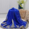 Party Wear Saree - Blue\Gold - Image 2