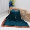 Party Wear Saree - Dark Green - Image 3
