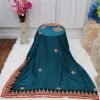 Party Wear Saree - Dark Green
