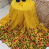Party Wear Saree - Yellow - Image 3