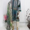 Pakistani Lawn - Black & Blue Color - NBPL-6121