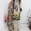 Pakistani Lawn - Cream and Black Color - NBPL-6122