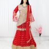 NazonBrand-PartyLehenga Red Color – NPL8004
