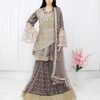 NazonBrand-PartyLehenga Ash Color – NPL8005