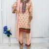 Organza Party Dress-  Peach Color - NBOPD-8004