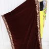 Nazon Brand – Pakistani Velvet Shawl- Dark Maron Color- NBPVS-8813