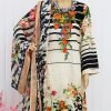 Pakistani Lawn -  Cream and Black Color - NBPL-6123 - Image 2