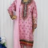 Organza Party Dress-  Pink Color - NBOPD-8005 - Image 2