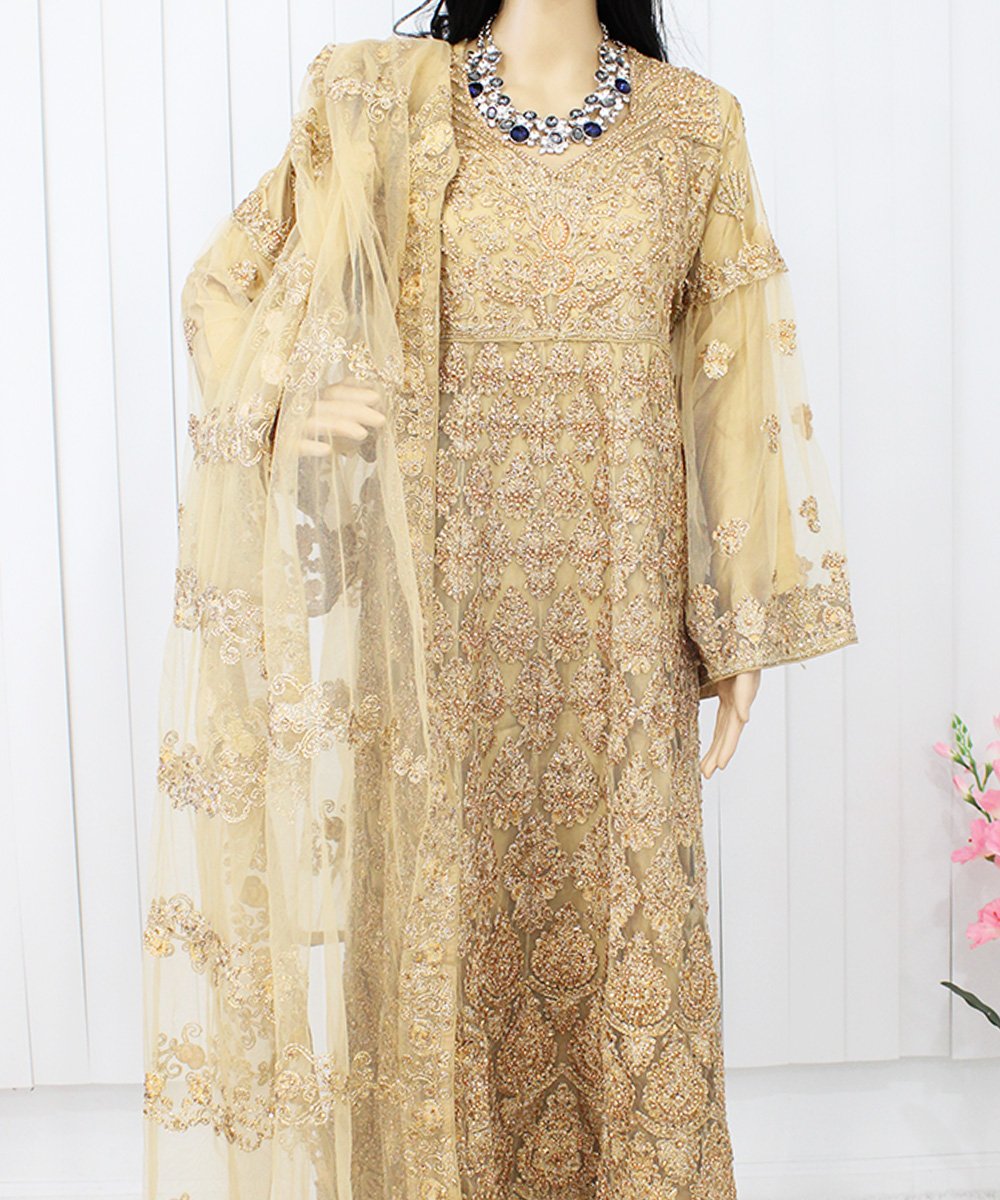 NazonBrand-PartyLong Dress Gold Color – NPLD9001