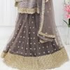 NazonBrand-PartyLehenga Ash Color – NPL8005