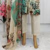Pakistani Lawn -  Cream and Blue Color - NBPL-6124 - Image 3