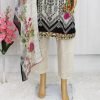 Pakistani Lawn -   Cream And Black Color - NBPL-6125 - Image 3