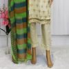 Pakistani Lawn -  Cream Color - NBPL-6127 - Image 3