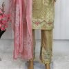 Pakistani Lawn -  Cream Color - NBPL-6127 - Image 5