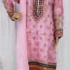 Organza Party Dress-  Pink Color - NBOPD-8005 - Image 4