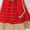 NazonBrand-PartyLehenga Red Color – NPL8004