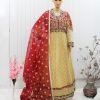 Bridal Dresses- Cream and Red Color – NPBLD9003