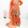 NazonBrand Party Sarara Dress – Gold And Orange Color – NBPD-5007