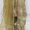 NazonBrand Party Dress-Golden and Light Green Color – NBPD-5002
