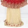 NazonBrand Party Lehenga – Gold and Red – NBPL-5009