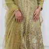 NazonBrand Party Dress-Golden and Light Green Color – NBPD-5002