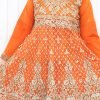 NazonBrand Party Sarara Dress – Gold And Orange Color – NBPD-5007