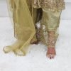 NazonBrand Party Dress-Golden and Light Green Color – NBPD-5002