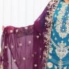 NazonBrand Party Sarara Dress – Blue and Purple Color – NBPD-50010