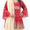 NazonBrand Party Lehenga – Gold and Red – NBPL-5009