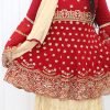 NazonBrand Party Lehenga – Gold and Red – NBPL-5009