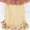 NazonBrand Party Lehenga – Gold and Red – NBPL-5009