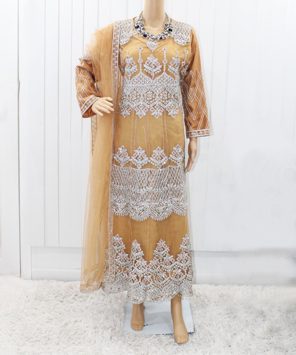 NazonBrand- Party Long Dress Gold Color – NPLD9004
