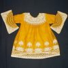 Kids Pakistani Party Dress- Masterd and Golden Color – NBKPD21559-2