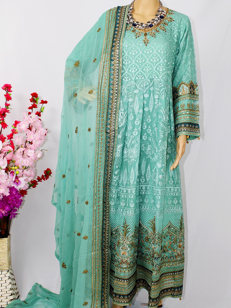 Full Embroidered Long Maxi Suit – NBLM-188806