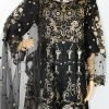Black Net Embroidered Long Maxi Suit – NBLM-188804