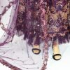 Purple Net Embroidered Long Maxi Suit – NBLM-188803