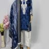 Pakistani Lawn – Blue and White Color – NBPL-6128-1
