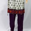 Pakistani Lawn – Cream and Purple Color- NBPL-6130-5