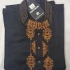 Panjabi black color maroon embroidery 100% cotton Size 46 - NB5160 - Image 2
